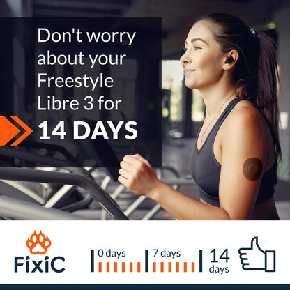 Fixic Libre 3 Sensor Covers - 25er Pack - Freestyle Klebepflaster für Libre 3 & Plus Sensoren - Kein Kleber in der Mitte - Vorgeschnittene Rückseite - Die beste Fixierung für Ihren Sensor! (Verbessert, Coffee)