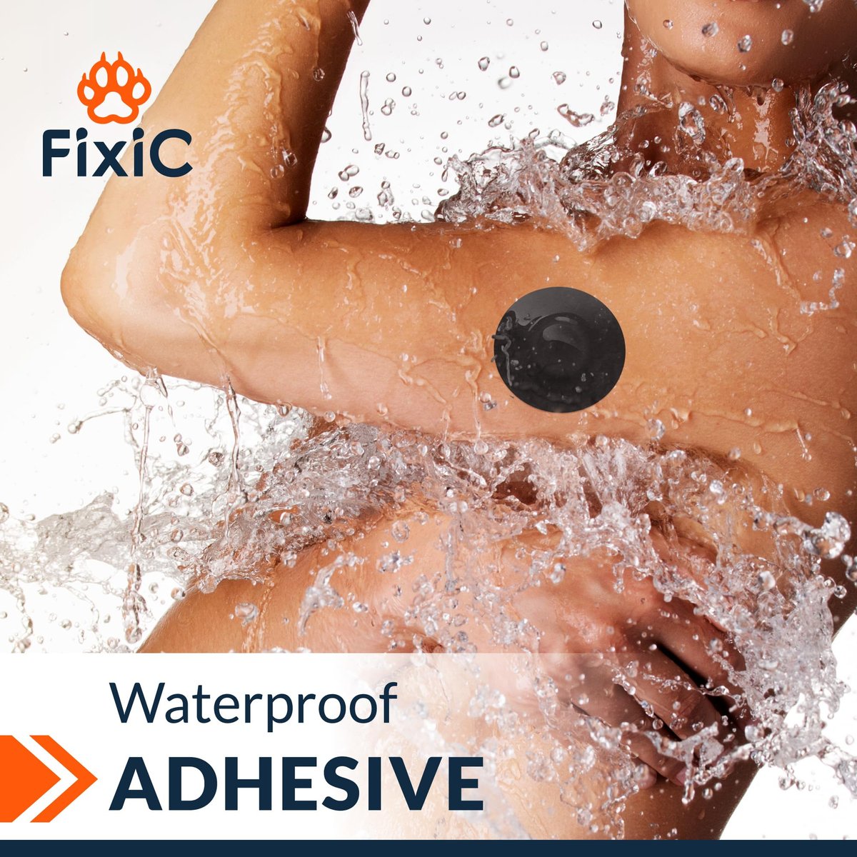 Fixic Libre 3 Sensorabdeckungen - 25 Stück - Freestyle Haftpflaster für Libre 3 & Plus Sensoren - Kein Kleber in der Mitte - Vorgeschnittenes Trägerpapier - Die beste Fixierung für Ihren Sensor! (Upgraded, Schwarz)