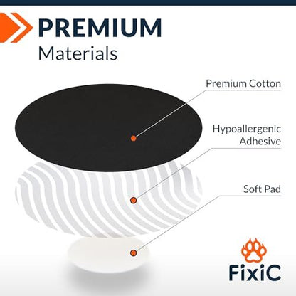 Fixic Libre 3 Sensorabdeckungen - 25 Stück - Freestyle Haftpflaster für Libre 3 & Plus Sensoren - Kein Kleber in der Mitte - Vorgeschnittenes Trägerpapier - Die beste Fixierung für Ihren Sensor! (Upgraded, Schwarz)