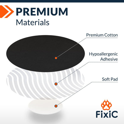Fixic Libre 3 Sensorabdeckungen - 25 Stück - Freestyle Haftpflaster für Libre 3 & Plus Sensoren - Kein Kleber in der Mitte - Vorgeschnittenes Trägerpapier - Die beste Fixierung für Ihren Sensor! (Upgraded, Schwarz)