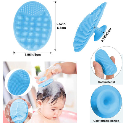 Molylove Baby Haarbürste mit Holzgriff und Kamm Set für Neugeborene & Kleinkinder | Naturweiche Ziegenborsten | Holzkamm | Blau | Ideal gegen Milchschorf (3-teilig)