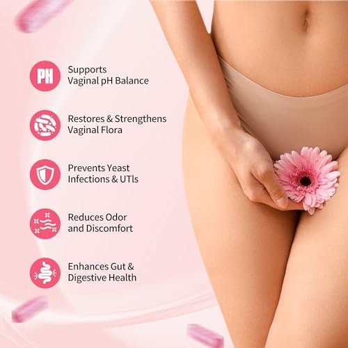 BAKAKOUL Vaginal Probiotikum mit Präbiotika & Lactobacillus-Mischung für Frauen – pH-Balance, vaginale Gesundheit, Reduzierung von Vaginalgeruch & vaginaler Flora – 100 Kapseln