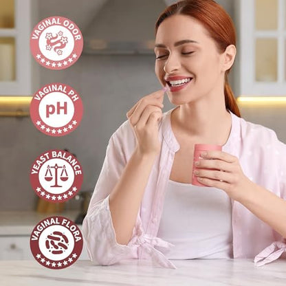 BAKAKOUL Vaginal Probiotikum mit Präbiotika & Lactobacillus-Mischung für Frauen – pH-Balance, vaginale Gesundheit, Reduzierung von Vaginalgeruch & vaginaler Flora – 100 Kapseln
