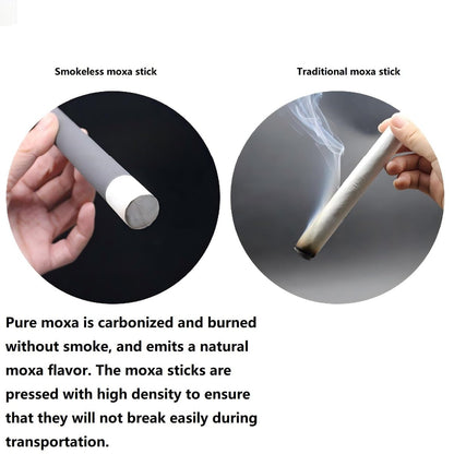 Rauchlose Moxa-Sticks 5 Stück – Kein Rauch bei der Moxibustion, aus reiner Beifußkohle, 1x5 Rollen