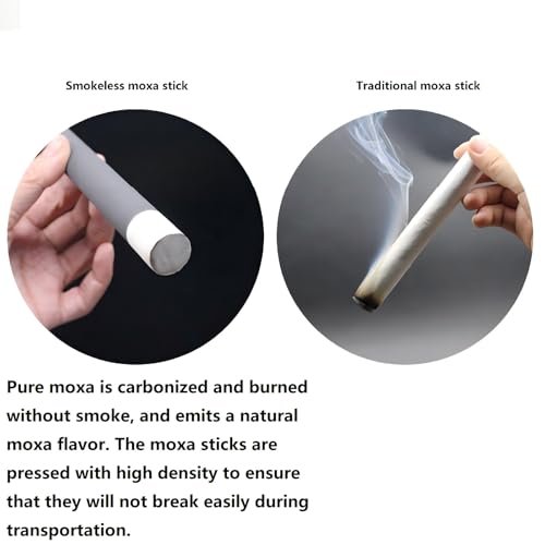 Rauchlose Moxa-Sticks 5 Stück – Kein Rauch bei der Moxibustion, aus reiner Beifußkohle, 1x5 Rollen