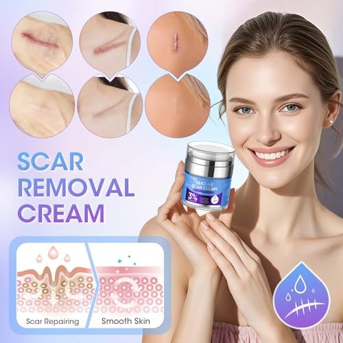 Reatoy Silikon Narbencreme für Operationsnarben, 3% Dimethicon Komplex Silikon Narbengel für alte & neue Narben, Kaiserschnitt, Schwangerschaft, Akne, Verletzungen, Keloid, Verbrennungen, nicht reizendes Narbenentfernungscreme (55 ml)
