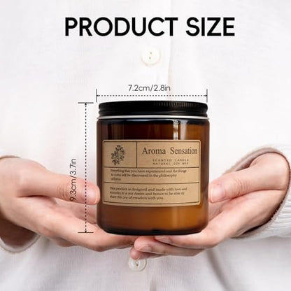 ARCASA Bio Kokos-Vanille Kerzen – Ungiftige Sojakerzen für Zuhause, Stressabbau & Meditation (200g)
