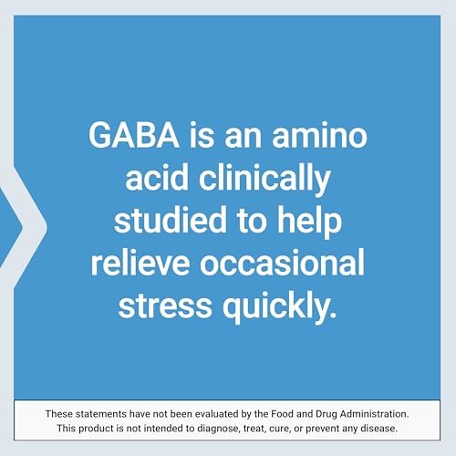 Life Extension GABA – Stressabbau, Stimmungsunterstützung, Schlaf & Entspannung, 60 Kapseln