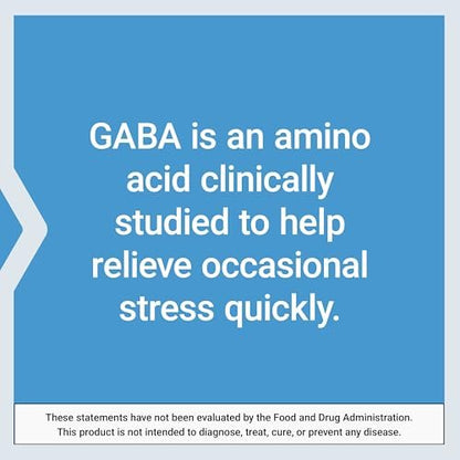 Life Extension GABA – Stressabbau, Stimmungsunterstützung, Schlaf & Entspannung, 60 Kapseln