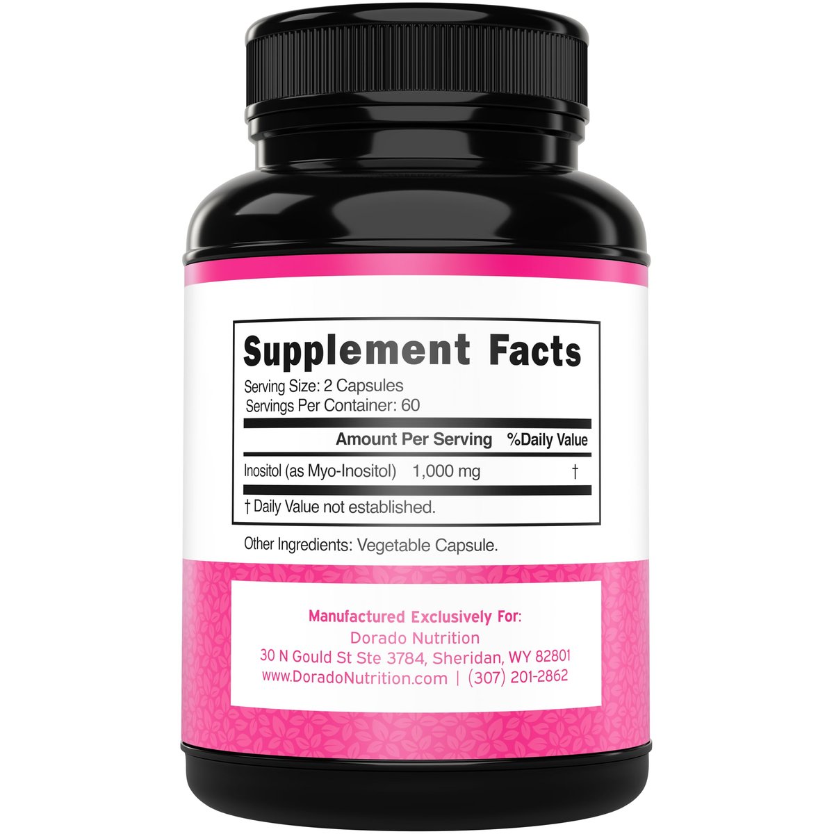 Inositol Kapseln (Myo-Inositol) (1000 mg pro Portion, 120 Kapseln) - Myo-Inositol Ergänzung für Hormonbalance bei Frauen - Vegan, Laborgeprüft, Glutenfrei & Hergestellt in den USA (120 Stück)
