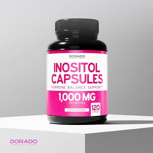 Inositol Kapseln (Myo-Inositol) (1000 mg pro Portion, 120 Kapseln) - Myo-Inositol Ergänzung für Hormonbalance bei Frauen - Vegan, Laborgeprüft, Glutenfrei & Hergestellt in den USA (120 Stück)