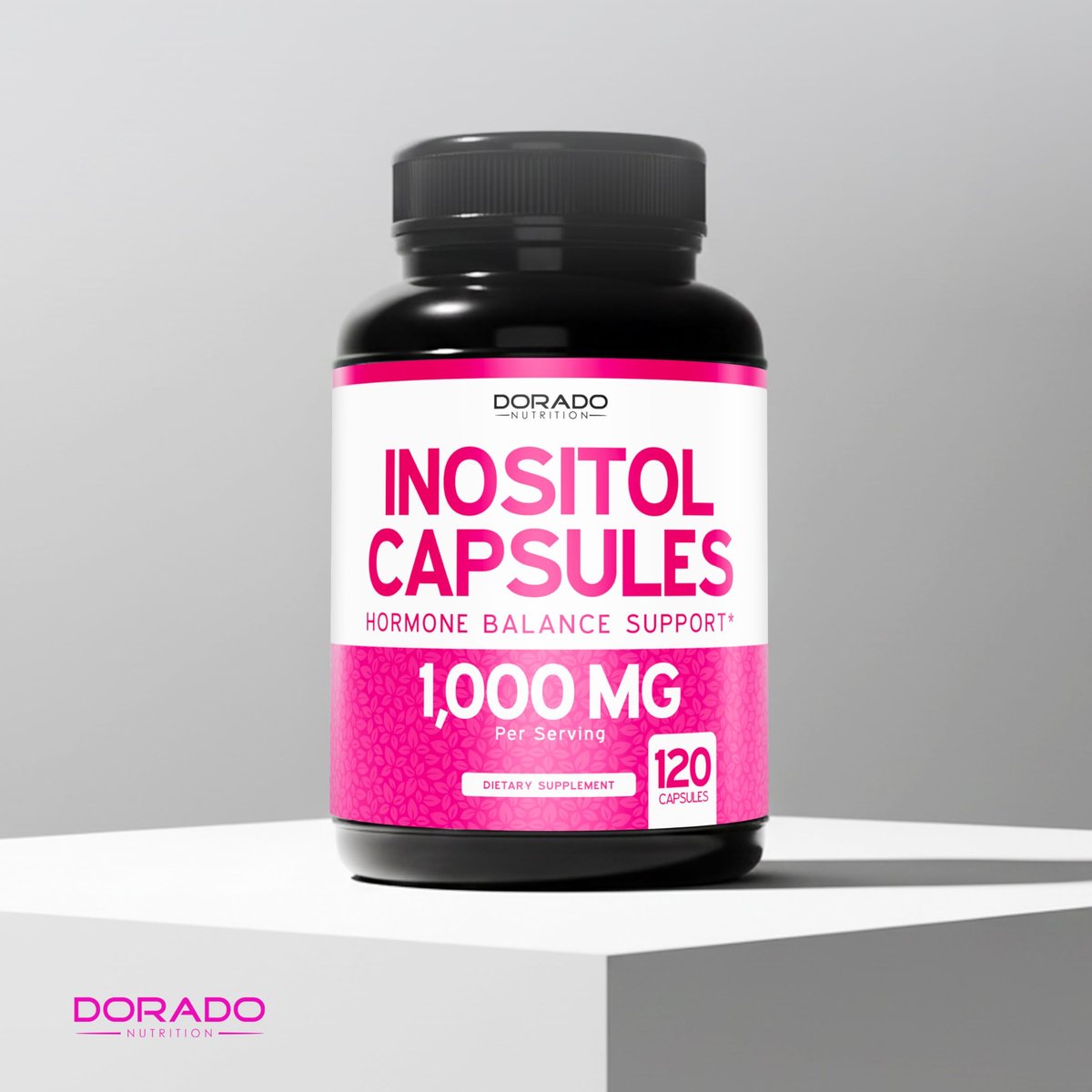 Inositol Kapseln (Myo-Inositol) (1000 mg pro Portion, 120 Kapseln) - Myo-Inositol Ergänzung für Hormonbalance bei Frauen - Vegan, Laborgeprüft, Glutenfrei & Hergestellt in den USA (120 Stück)