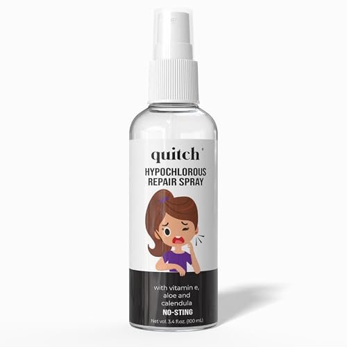 Quitch Piercing Aftercare Spray mit Hypochloriger Säure – Beruhigender Reiniger für neue & heilende Piercings, Ohr, Knorpel, Nase & Körper, nicht reizend, alkoholfrei
