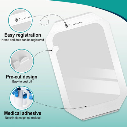 Transparente Wundauflage 15 x 20 cm, wasserdicht, Box mit 12 Stück – Ideal zum Schwimmen, Duschen, für postoperative Wunden, IV-Schutz, Tattoo-Nachsorge und Narbentherapie