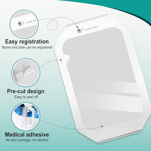Transparente Wundauflage 15 x 20 cm, wasserdicht, Box mit 12 Stück – Ideal zum Schwimmen, Duschen, für postoperative Wunden, IV-Schutz, Tattoo-Nachsorge und Narbentherapie