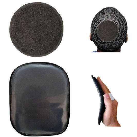 kep-Mve Crown Patch für Waves mit Laydown 360 Wave Pad – Schnelle Wellen-Kompression-Patches, Haarpflege-Set für schwarze Männer, inklusive Wave Cap