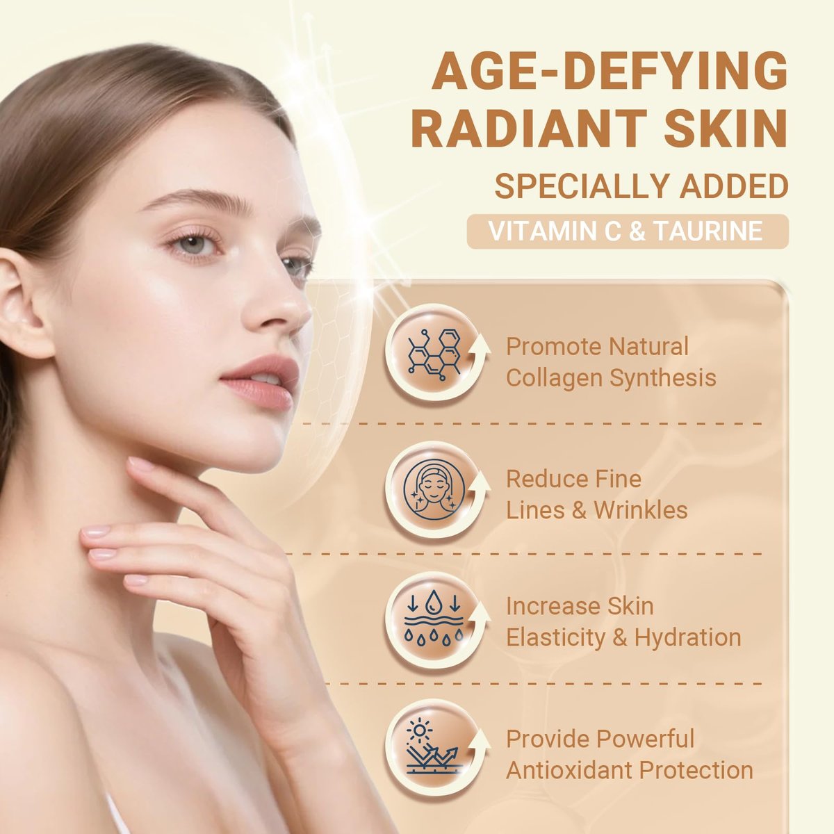 DRFOSTER Vanille Kollagen Peptide Pulver für Frauen & Männer, Multi Typ I II III V X Kollagen mit Multivitaminen & Mineralien für Haut, Haare & Nägel & Gelenke, Nicht-GVO, 35 Portionen