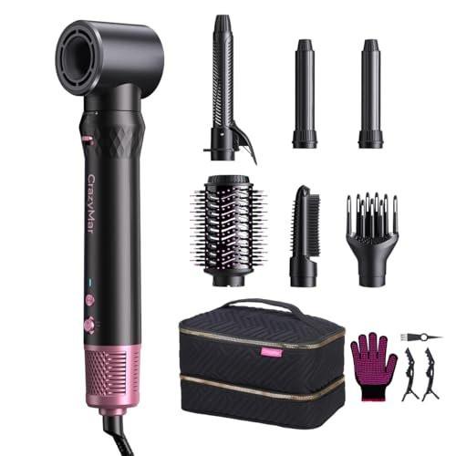 Air Wrap Haarstyler – Schnell trocknender Föhn & Lockenstab, Heißluft-Styler ohne Hitzeschäden für Locken, Volumen, Glätten – Pink