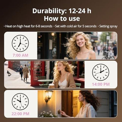 Air Wrap Haarstyler – Schnell trocknender Föhn & Lockenstab, Heißluft-Styler ohne Hitzeschäden für Locken, Volumen, Glätten – Pink