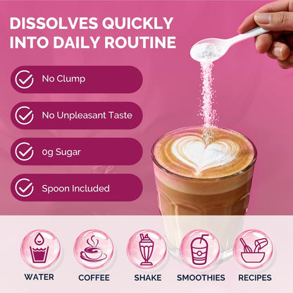 DRFOSTER Multi-Collagen-Peptiden-Pulver für Frauen – Typ I, II, III, V, X, hydrolysiertes Kollagenpulver mit Beauty-Komplex, Vitamin C & Biotin für Haut, Haare, Nägel, Gelenke, Nicht-GVO, 35 Portionen