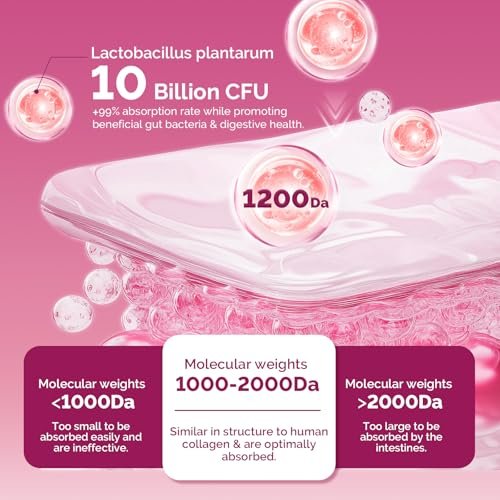 DRFOSTER Multi-Collagen-Peptiden-Pulver für Frauen – Typ I, II, III, V, X, hydrolysiertes Kollagenpulver mit Beauty-Komplex, Vitamin C & Biotin für Haut, Haare, Nägel, Gelenke, Nicht-GVO, 35 Portionen