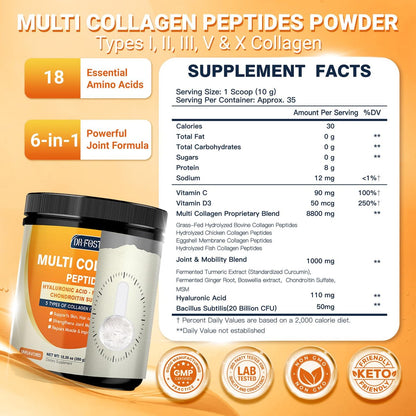 DRFOSTER Gelenk-Collagen-Peptide – Pulver zur Unterstützung von Gelenken und Bindegewebe, 350 g