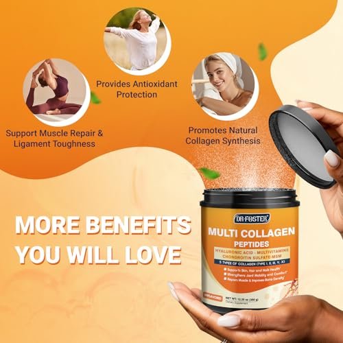 DRFOSTER Gelenk-Collagen-Peptide – Pulver zur Unterstützung von Gelenken und Bindegewebe, 350 g