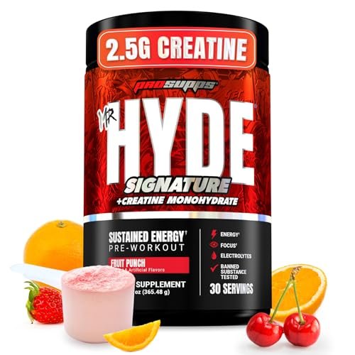 ProSupps Mr. Hyde Signature V2 Pre-Workout Pulver – Fruchtpunsch, 30 Portionen mit Creatin, Beta-Alanin & Koffein für Leistung & Energie