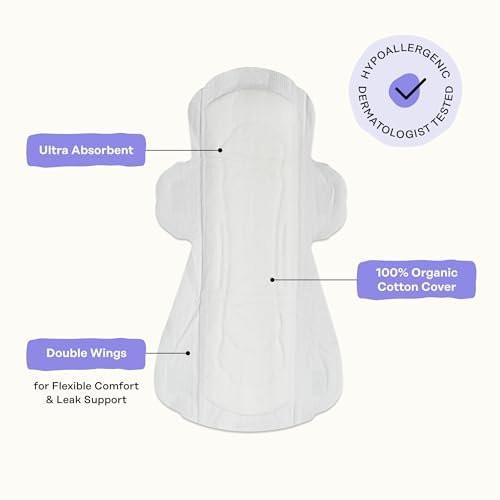 Honey Pot - Beruhigende Kräuter-Super-Binden für Frauen - 100% Bio-Baumwoll-Deckblatt - Damenhygiene - Nicht kühlend - Beruhigende Kräuter mit Lavendel, Ashwagandha & Zitronenmelisse - 16 Stück