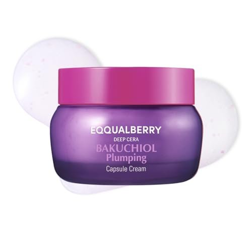 Bakuchiol Plumping Capsule Cream – Retinol-Alternative Feuchtigkeitscreme für Festigkeit und Porenpflege mit 99% reinem Bakuchiol, 5 Arten Kollagen & Ceramid-Komplex, 1,69 fl.oz / 50ml