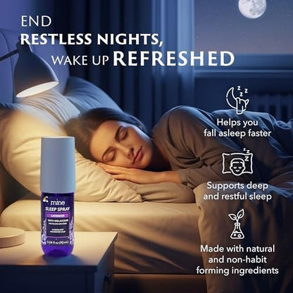 Lavendel Schlafspray mit Melatonin – Entspannendes Kissen Spray für Erwachsene, Geschenk für Väter, Teenager und Frauen