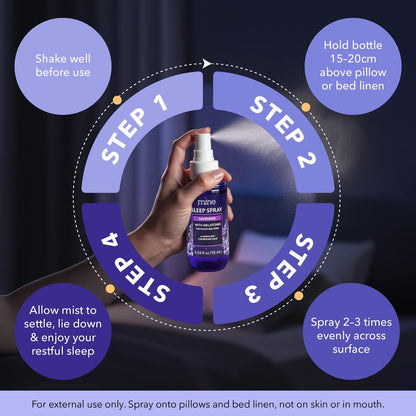Lavendel Schlafspray mit Melatonin – Entspannendes Kissen Spray für Erwachsene, Geschenk für Väter, Teenager und Frauen