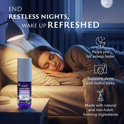 Kamilleninspiriertes Lavendel-Schlafspray mit Melatonin – Entspannendes Geschenk für Väter – Natürliches Kissen-Spray für besseren Schlaf mit Lavendel & Zedernholz, Geschenk für Teenager-Mädchen und Frauen