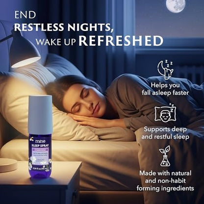 Kamilleninspiriertes Lavendel-Schlafspray mit Melatonin – Entspannendes Geschenk für Väter – Natürliches Kissen-Spray für besseren Schlaf mit Lavendel & Zedernholz, Geschenk für Teenager-Mädchen und Frauen