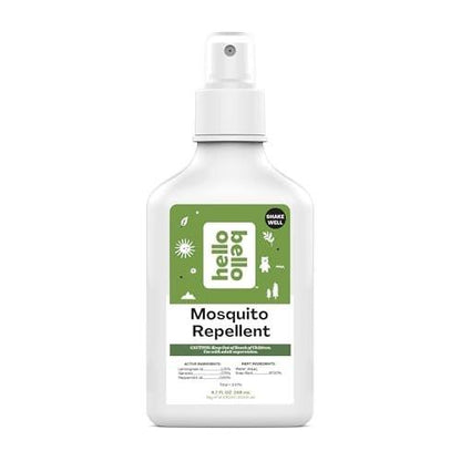 Hello Bello Mückenschutzspray – Insektenschutz mit Lemongras- und Pfefferminzölen, 200 ml Flasche