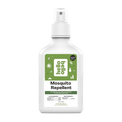 Hello Bello Mückenschutzspray – Insektenschutz mit Lemongras- und Pfefferminzölen, 200 ml Flasche