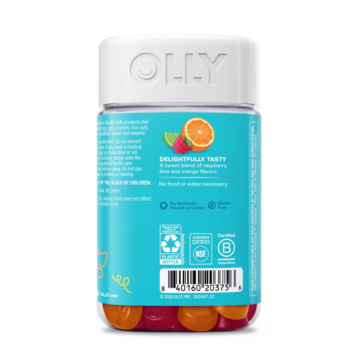 OLLY Kids Chillax Gummibärchen – Für Ruhe und Entspannung* – Magnesium, L-Theanin, Melissen-Extrakt – 70 Stück (35 Tage Vorrat)