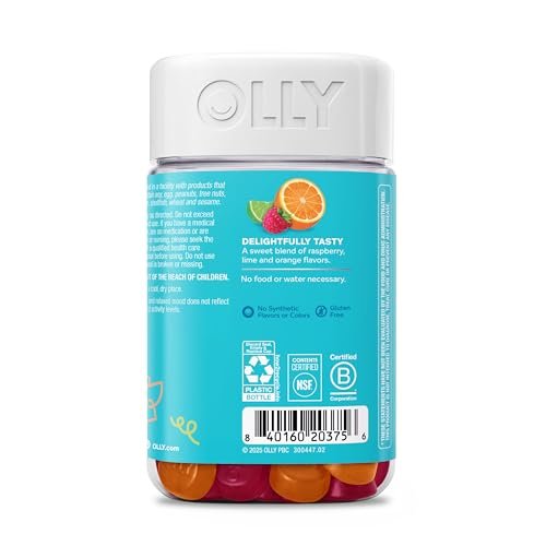 OLLY Kids Chillax Gummibärchen – Für Ruhe und Entspannung* – Magnesium, L-Theanin, Melissen-Extrakt – 70 Stück (35 Tage Vorrat)