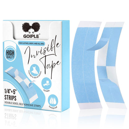 Goiple 50 Stück Perückenband für Spitzenperücken, doppelseitig wasserdicht, Klebestreifen für Lace Front Perücke, Toupet, Haarteil, starkes Mode-Körperband