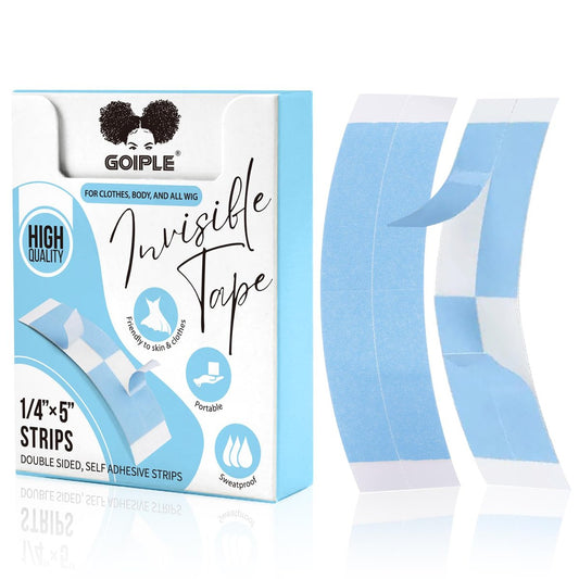 Goiple 50 Stück Perückenband für Spitzenperücken, doppelseitig wasserdicht, Klebestreifen für Lace Front Perücke, Toupet, Haarteil, starkes Mode-Körperband