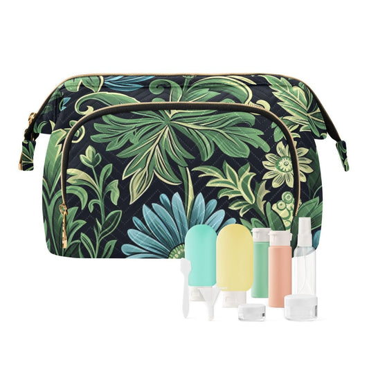 Miaozhen William Morris Daisy Dark Blue Hängende Kosmetiktasche mit Reißverschluss – Damen Geldbörse für Reise & Make-up