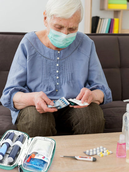 YOUSHARES Tragbare Insulin-Kühlbox Reiseetui – TSA-geprüfte Medikamenten-Kühltasche für Diabetiker, EVA-isolierte Aufbewahrung für EpiPens, Kühlendes Diabetes-Zubehör mit 2 Kühlakkus