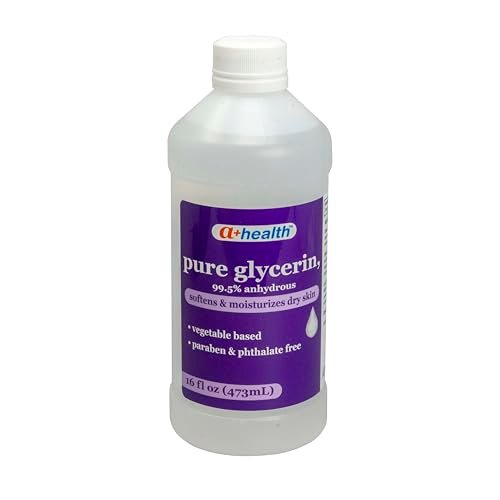 A+Health Pure Glycerin 16 Fl Oz – Feuchtigkeitsspender für trockene Haut, pflanzlich, parabenfrei, 99,5 % wasserfrei, hergestellt in USA
