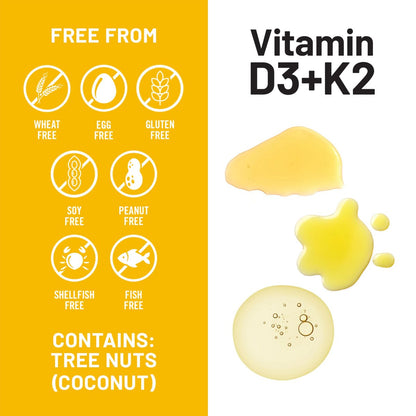 NatureWise Veganes Vitamin D3 + K2 mit Bio-Kokos-MCT-Öl – Natürliches D3 5000 IE + Natürliches K2 100 μg – Hochabsorbierender Knochenunterstützung – Soja- & glutenfrei – Hergestellt in den USA – 30 Softgels [30-Tage-Vorrat]