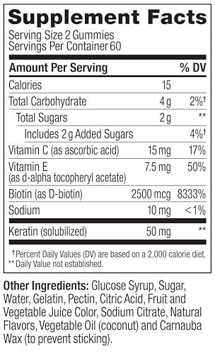 OLLY Hair Skin and Nails Gummies – Unwiderstehliche Schönheit mit Biotin 2500mcg pro 2 Gummis, Keratin & Vitamin C – Unterstützt gesunde Haare, Haut & Nägel – Grapefruitgeschmack – 120 Stück