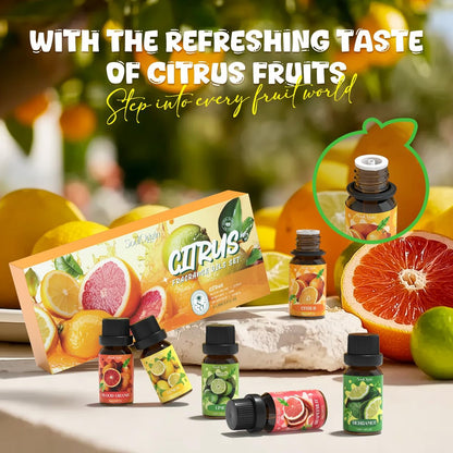 Soulorigin Citrus Duftöle Set für Diffuser, Aroma Diffuser Öl für Kerzenherstellung – Blutorange, Zitrone, Bergamotte, Limette, Grapefruit, Zitrus
