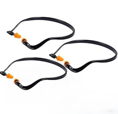 3er-Pack Ohrstöpsel mit Band für Schießsport, 29 dB NRR Geräuschunterdrückung für Schlaf/Arbeit/Konzerte – Wiederverwendbare Silikon-Ohrstöpsel für Gehörschutz, Schwimmen & Bauarbeiten (Leicht, rutschfestes Design)