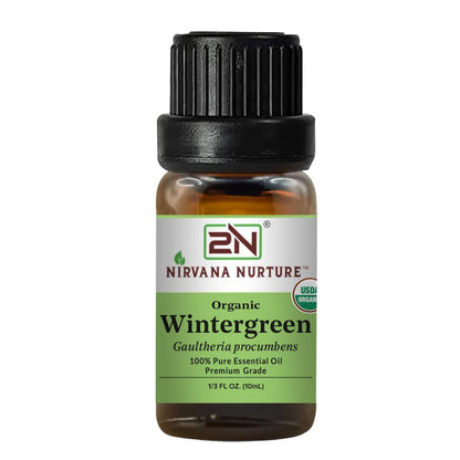Nirvana Nurture Wintergreen Bio-Öl, USDA-zertifiziert, 100% rein unverdünnt, 0,34 Fl Oz