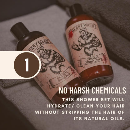 Johnny Slicks Shampoo – Feuchtigkeit & Volumen mit Bio-Ölen & natürlicher Reinigung – Rizinusöl, Aloe Vera, Jojoba – 8 oz