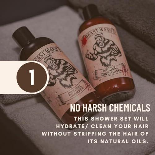 Johnny Slicks Shampoo – Feuchtigkeit & Volumen mit Bio-Ölen & natürlicher Reinigung – Rizinusöl, Aloe Vera, Jojoba – 8 oz